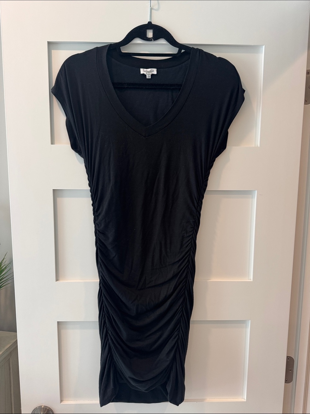 Splendid Black Ruched Mini Dress